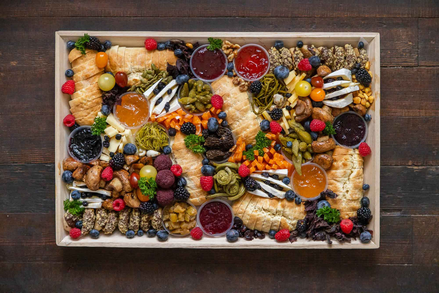 Indigenous charcuterie board vegetarian option for event catering
