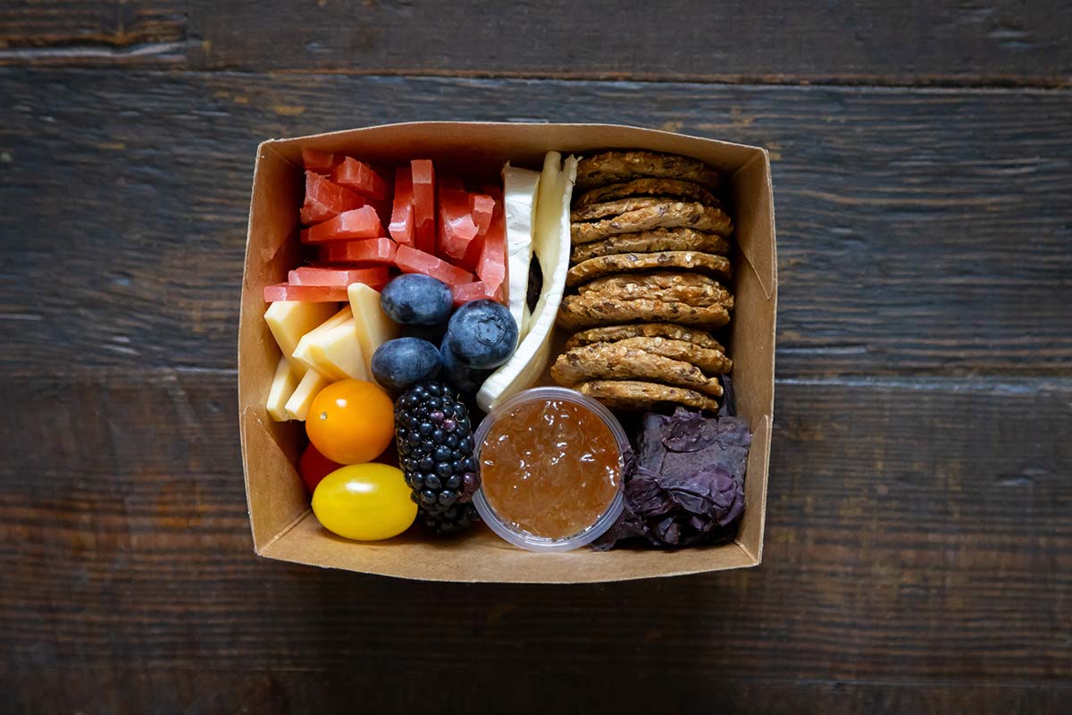 Gluten free vegetarian Indigenous snack box for corporate event catering