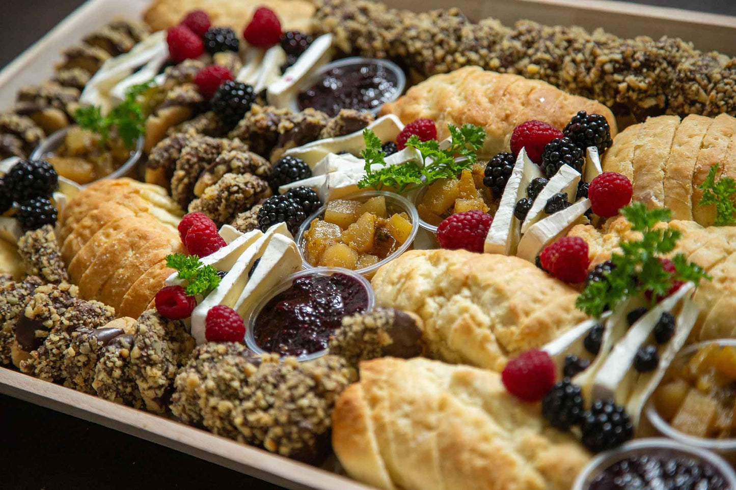 Cookies and bannock event snack board for delivery in Vancouver