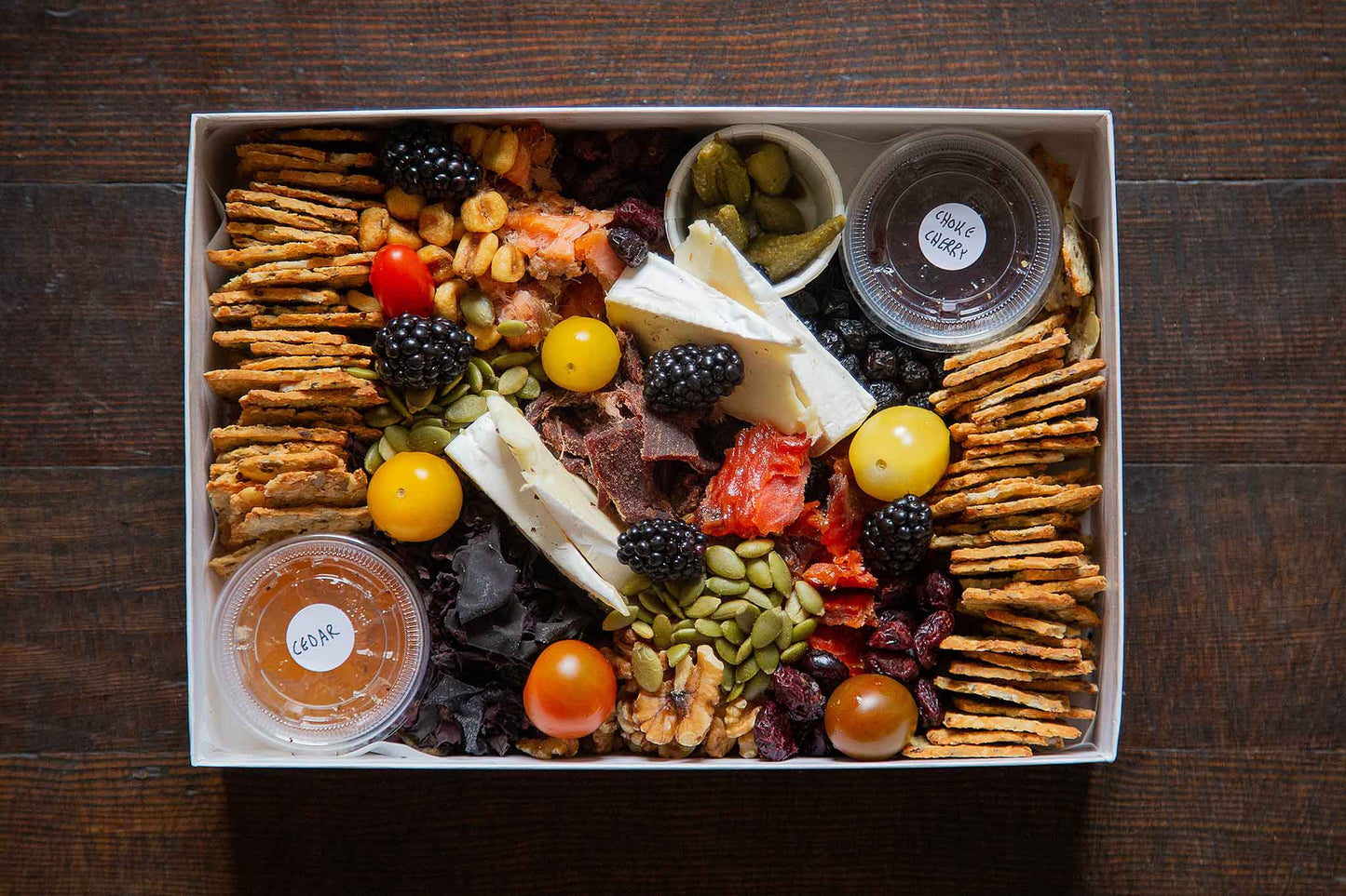 Indigenous charcuterie delivered in Vancouver with gluten free option