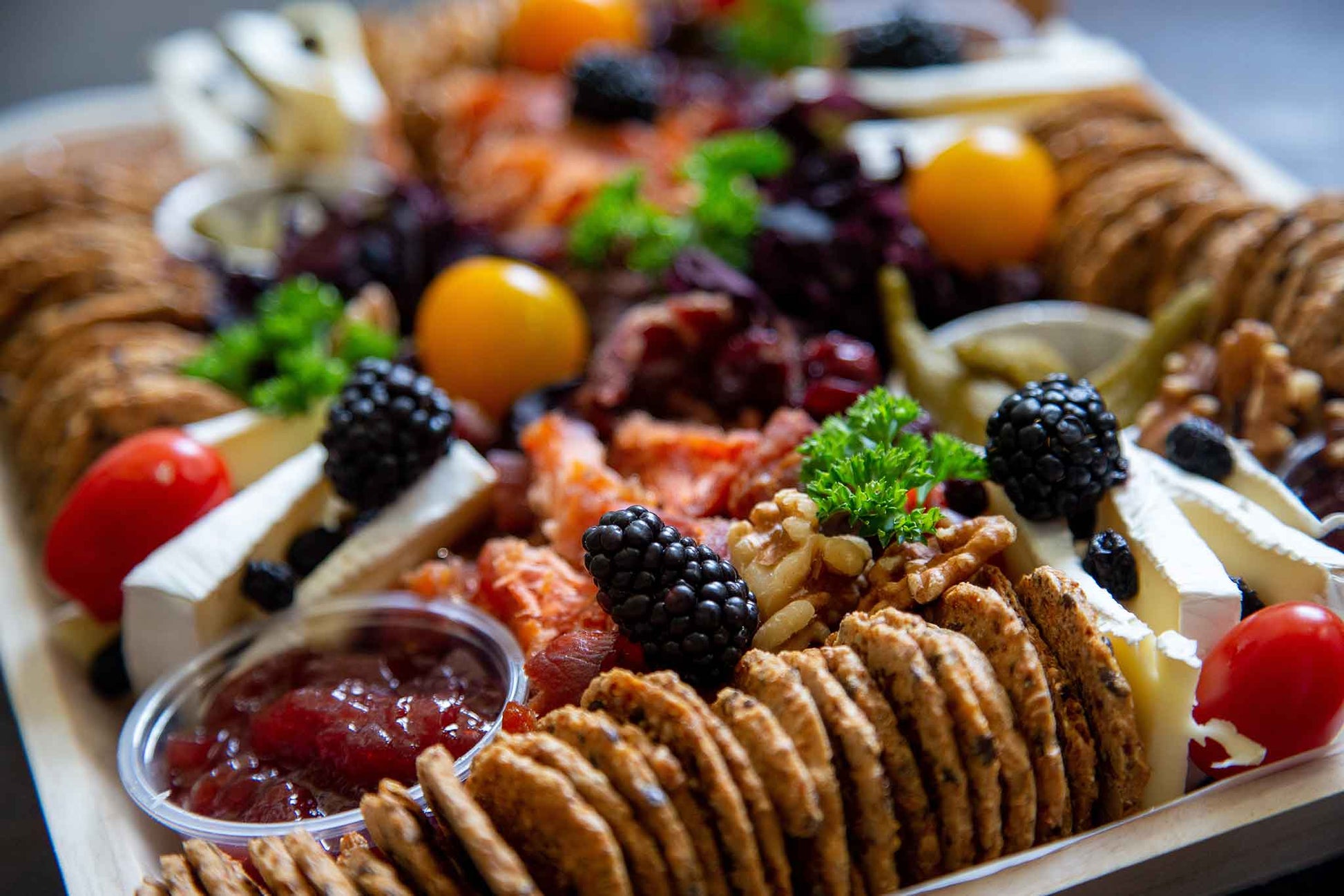 Indigenous charcuterie catering with gluten free options for delivery in Vancouver
