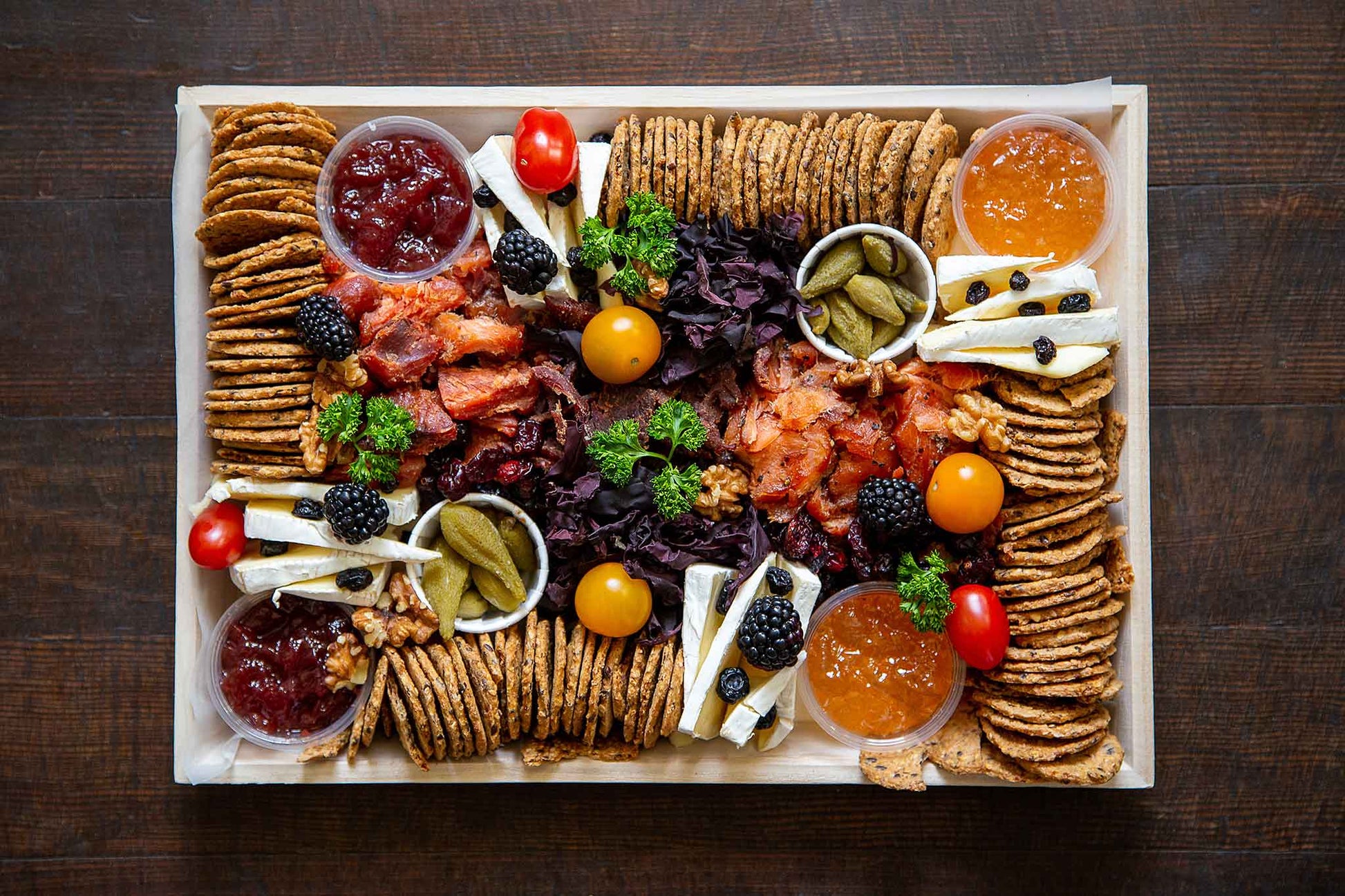 Small, gluten free, Indigenous charcuterie board for Vancouver delivery